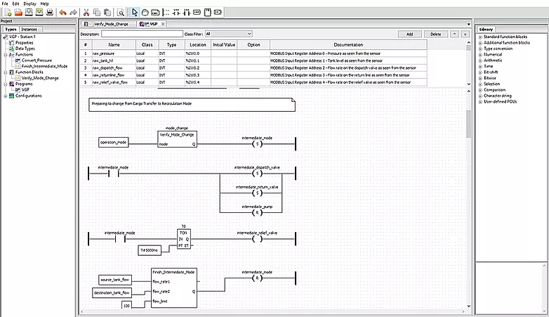 OpenPLC redaktoriaus langas